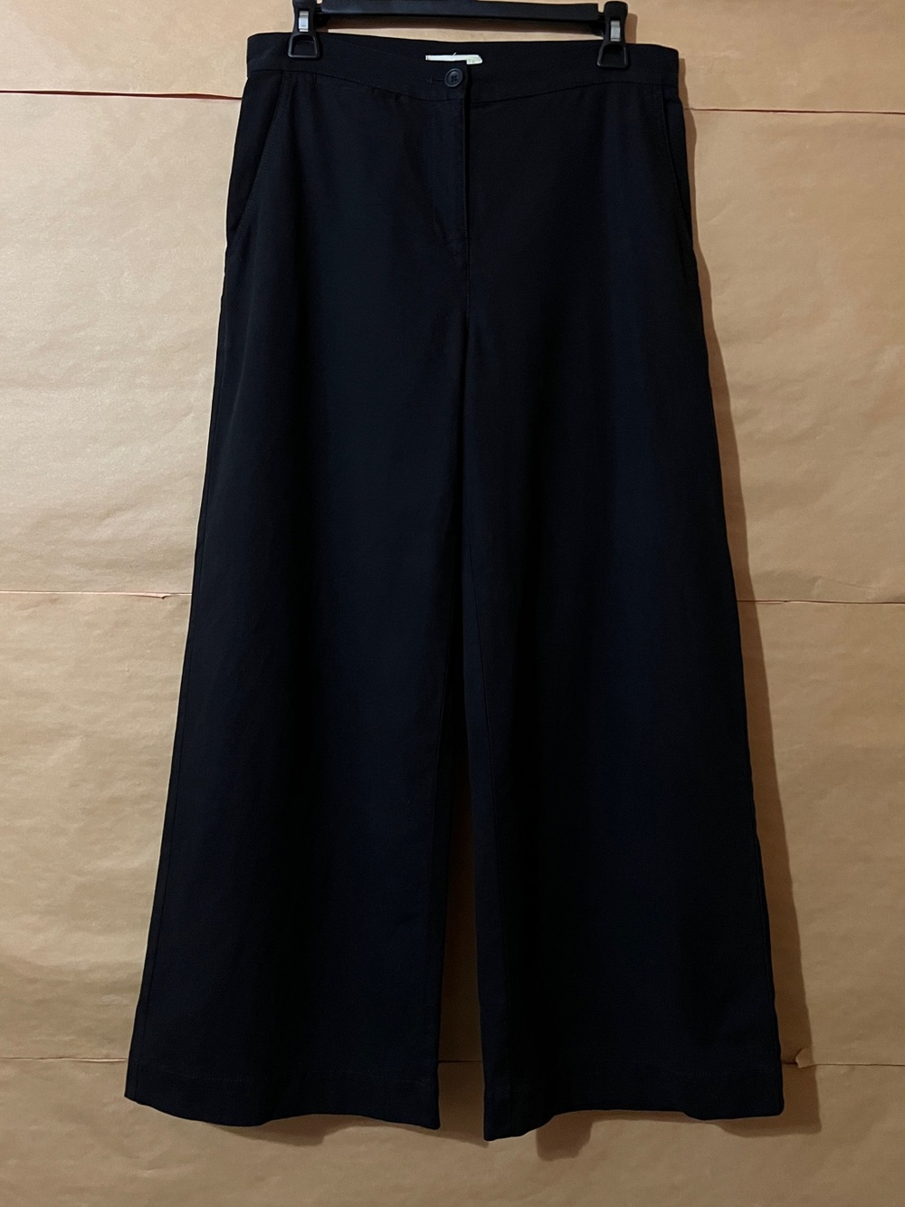 Eileen Fisher | Organic Cotton Hemp Wide Leg Pants High Waisted Lagenlook Size 4